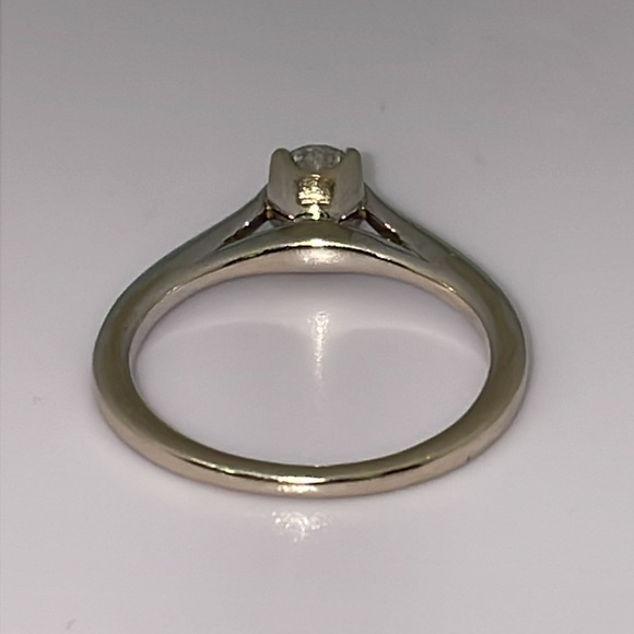 Solid 14K White Gold NATURAL 1/2CT Round Cut Diamond Solitaire Engagement Ring - Picture 12 of 14